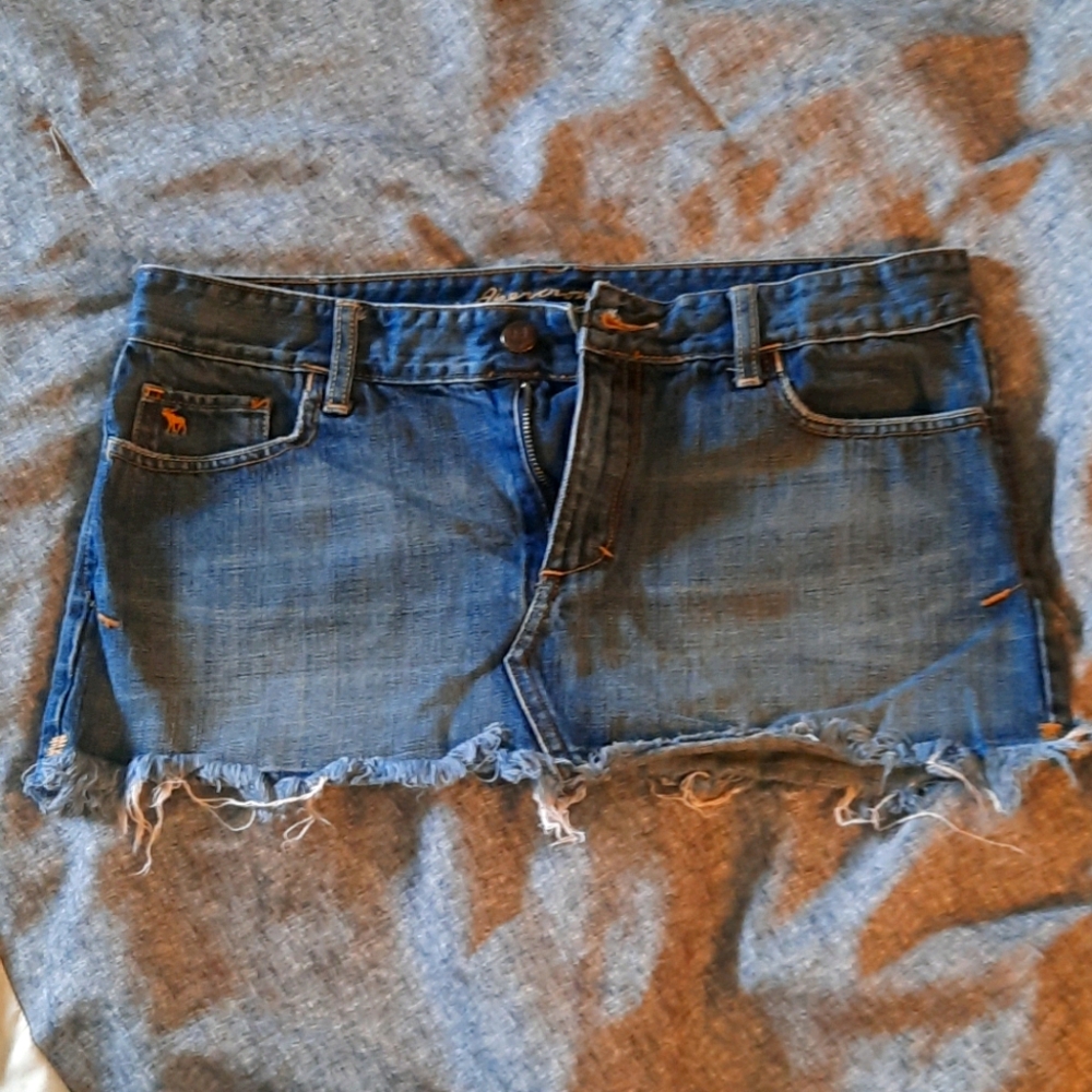 ABERCROMBIE AND FITCH Blue Jean Mini Skirt